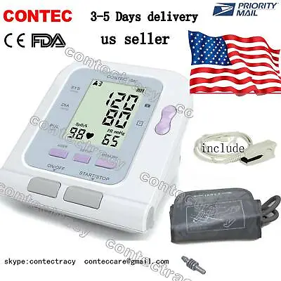 US Seller Digital LCD Blood Pressure Monitor NIBP Monitorfree Arm Adult CuffCE • $51.99