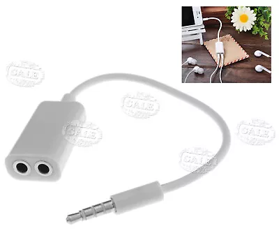 3.5mm Headphone Microphone Stereo Audio Splitter Adapter Cable For IPad • £3.83