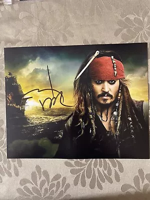 Johnny Depp Pirates Of The Caribbean Autographed 8 X 10 Photo With COA • $80