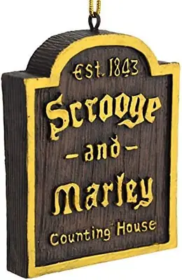 A Christmas Carol Scrooge & Marley Counting House Sign Ornament • $26.73