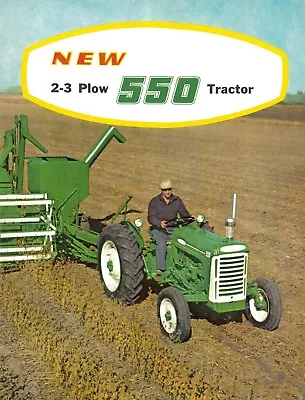 Oliver 2 3 Plow 550 All Purpose Utility Tractor 3 Pt Hitch PTO Color Brochure • $25