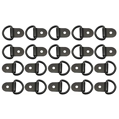 20Pcs D Shape Tie Down Anchors Ring Black For Car Truck Trailers RV Boats • $7.69