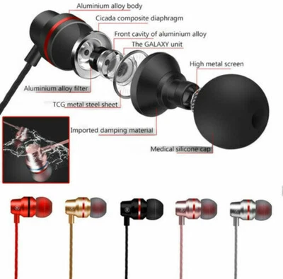 £2.99 • Buy Super Bass In-ear Earphones Handfree Stereo Sport Headphone Heavy Sound+ Mic