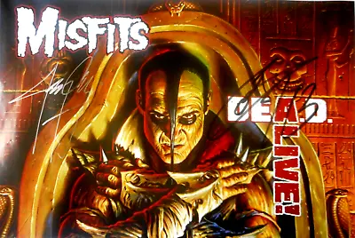 The Misfits Dead Alive Hand Signed Poster Jerry Only &  Eric The Chupacabra Arce • $110