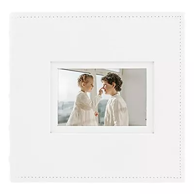 Photo Album For 4x6 200 Pictures Weddings Holidays Vacations Faux Leather White • $24.98