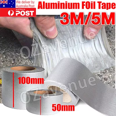 Waterproof Tape Butyl Rubber Aluminium Foil Roof Pipe Caravan Repair Flashing • $9.95