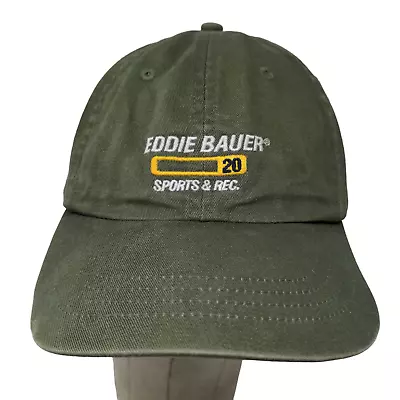 Eddie Bauer Men's Slideback Hat Green OSFA Embroidered Logo 100% Cotton • $20