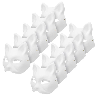 £13.65 • Buy 10 Pcs Half Face Masquerade Masks Unpainted Animal Masks White