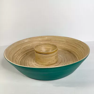 Core Bamboo Snack Bowl With Dip Dish Center • $26.99