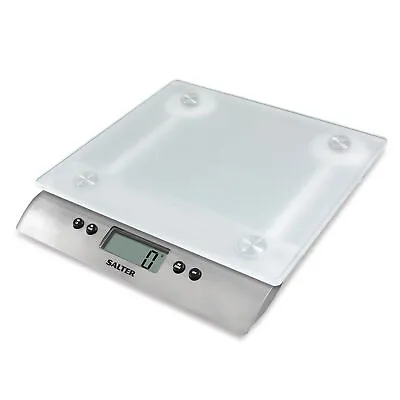 £14.99 • Buy Salter Digital Kitchen Scale Weighing Food & Liquid 10kg Capacity Frosted Glass