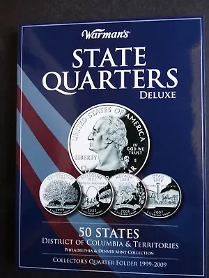 Warman's State Quarters Deluxe P & D Quarter Coin 1999-2009 Folder Album Book  • $13.95