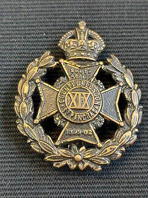 19th Battalion County Of London Regiment Cap Badge Blackened Brass On Slider... • £16.99