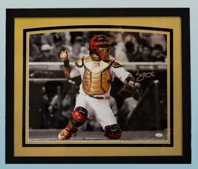 Autographed Yadier Molina Framed At 20x24 With Suede JSa • $549