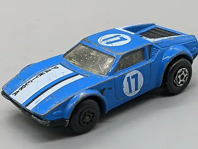 MatchBox Vintage 1975 Superfast #8 De Tomaso Pantera Blue 17 Racer Hong Kong • $16.95