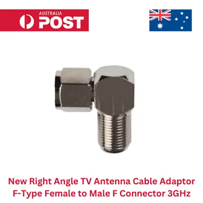 $4.49 • Buy New Right Angle TV Antenna Cable Adaptor F-Type Female To Male F Connector 3GHz