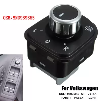 Side Mirror Adjust Knob Switch For VW Jetta Golf MK5 MK6 Passat CC Tiguan • $11.03