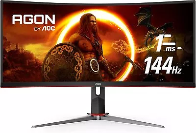 $320.99 • Buy AOC CU34G2X-B 34  3440 X 1440 Ultawide Curved Monitor - Certified Refurbished