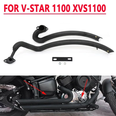 $305.99 • Buy Exhaust Pipe System Shortshots Staggered Muffler For Yamaha V-Star 1100 XVS1100