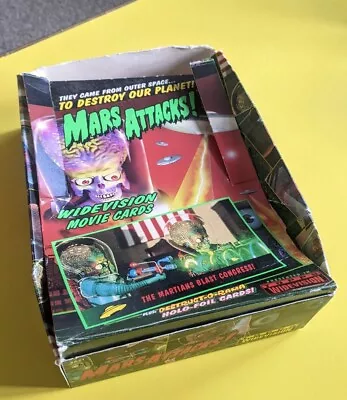 Mars Attacks! (1996 Tim Burton Movie) Widevision Topps Trading Cards BOX • £4.99