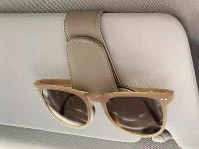 1 Ompellus Magnetic Leather Sunglass Holder Beige Color • $7.95