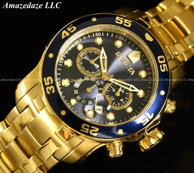 NEW Invicta Men's Pro Diver Scuba Chronograph Stainless Steel Blue Dial Watch !! • $77.99