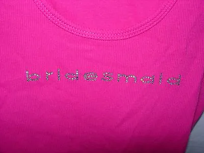 Womens Hot Pink Rhinestone Bridesmaid Cotton Tank Top Humor Shirt Size Xs 28 30 • $4.99