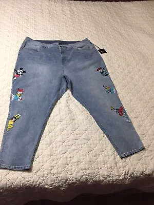 $50 • Buy Her Universe Disney Sensational Six Embroidered Mom Jeans...plus Size 24..