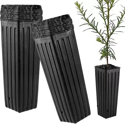 50 Tall Tree Pots Seedling Nursery Pots Deep Planter 9.8  W/ Drainage Holes New • $29.83