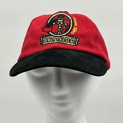 Marc Tetro Mountie Ball Cap Hat O/S Embroidery Suede Corduroy Strap Canada RCMP • $24.88