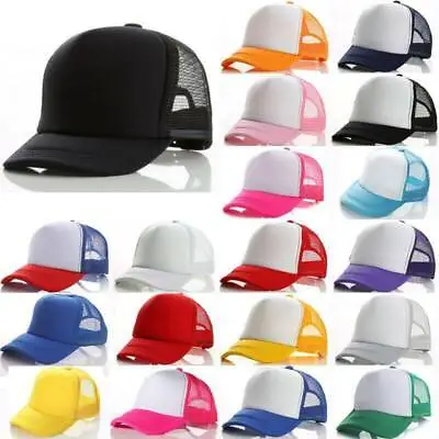 Kids Casual Mesh Baseball Cap Snapback School For Toddler Boys Girls Hip Hop Hat • £5.46