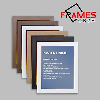 £21.99 • Buy Modern Black Photo Frame White,oak,walnut,d Oak,silver ,a1,a2,a3,a4,a5,a6 Frames