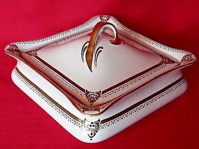 £18 • Buy Vintage Art Nouveau Solian Ware Soho Pottery Tureen, Gold Gilt Design 4900