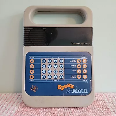 Vintage Texas Instruments Speak And Spell Speak Math Learning Toy 1987 TESTED • $25
