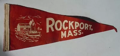 Vintage Small Rockport MA Souvenir Pennant P5367 • $12