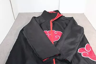Naruto Akatsuki Cloak/Robe Anime Cosplay Polyester Black/Red Zippered Shut • $13.95