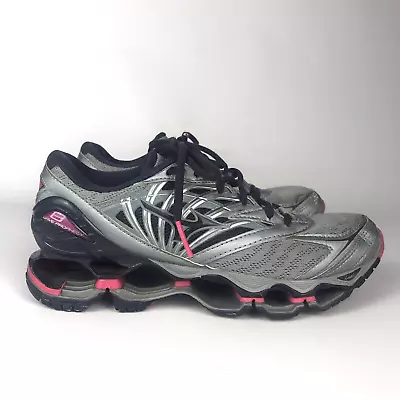 MIZUNO Wave Prophecy 8 Running Shoes - Womens Size 8 - Silver/Purple 411055 • $58.50