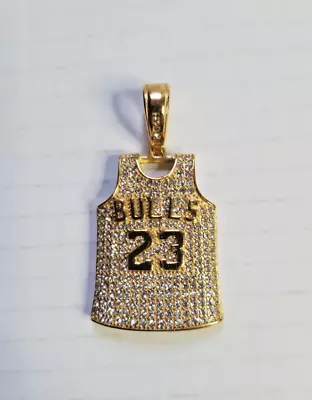 23 Chicago Bulls Michael Jordan NBA Jersey Pendant - Gold Colored - NEW • $20.99