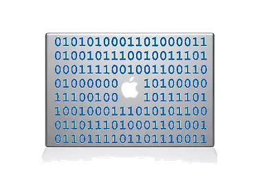 Blue Coding 1s 0s Binary Code Decal Vinyl Sticker Skin For 13  MacBook Pro 2016+ • $2.79