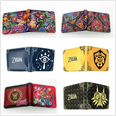 The Legend Of Zelda Wallet Men Short PU Bi-Fold ID Credit Holder Coin Purse • $6.65