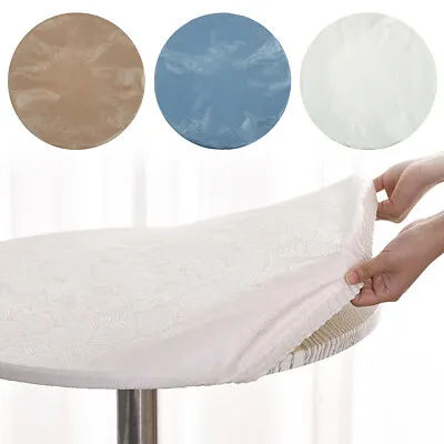 Round Tablecloth Waterproof Stain Resistant Round Table Cover Anti-slip Bsab • $23.49