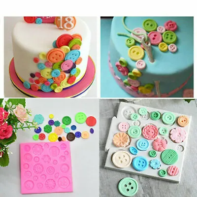 Silicone Button Fondant Chocolate Flower Mould Icing Sugar Paste Mold Cake Decor • £4.81