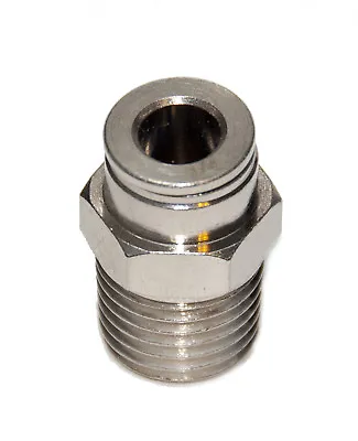 5 PCS 1/4 OD X 1/4 NPT  Male Connector Metal Push In To Connect Tube Fitting • $12.21