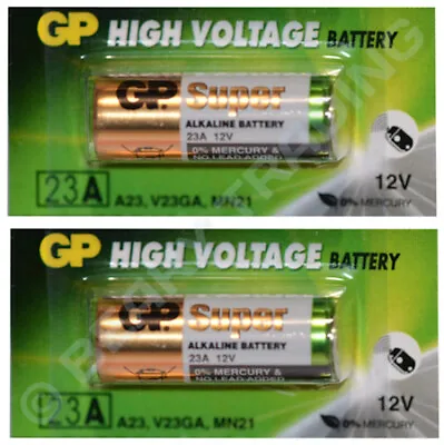 £3.99 • Buy Genuine GP Batteries 23A L1028 A23 LRV08 MN21 12v Alkaline Battery [2 Pack] 0%hg