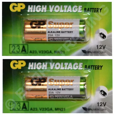 £3.99 • Buy Genuine GP Batteries 23A L1028 A23 LRV08 MN21 12v Alkaline Battery [2 Pack] 0%hg