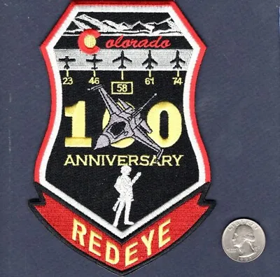 120th FS REDEYE CO ANG 100th Anniversary 2023 USAF F-16C+ FALCON Squadron Patch • $10.99