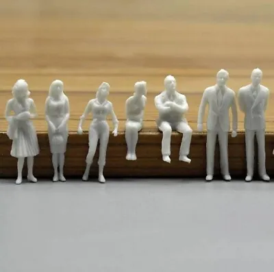 Blank Miniature People 8-76mm Unpainted Figures Mini Scale 1:25/50/87/76/100/150 • £4