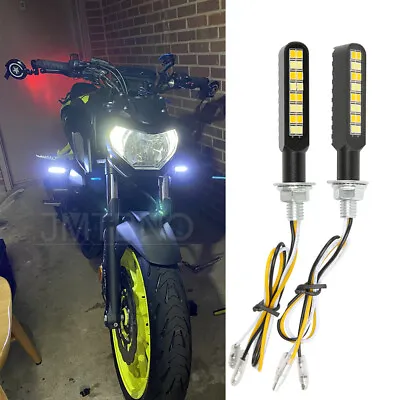 Motorcycle LED Turn Signal Flowing Blinker Lights Indicator For Yamaha MT07 MT09 • $15.89