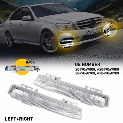 2X Daytime Running Fog Lights For 09-14 Mercedes-Benz W212 E350 E400 E550 E63AMG • $34.99