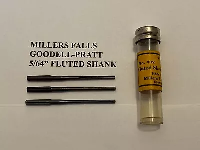 (3) Millers Falls #402 - 5/64” (#2) Fluted Shank Push Drill Points Goodell-pratt • $32.95