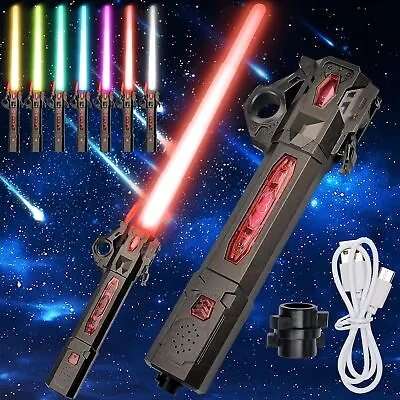 Lightsaber RGB Heavy Dueling Metal Handle Light Saber Toy 7 Colors Changeable UK • £10.90